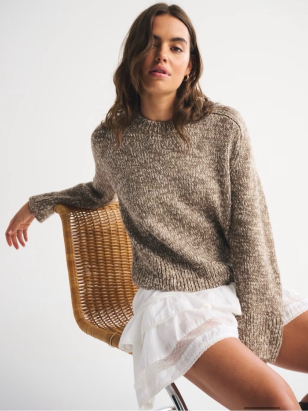 Abercrombie and Fitch Madeline Marled Crew Sweater